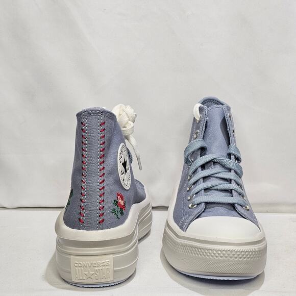 Converse Women's CTAS Move Hi Platform Rose Cross Stitch Size 8.5  A12571CNWT - Picture 7 of 9